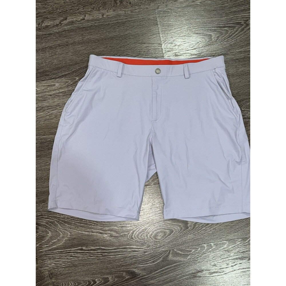 Redvanly Shorts Mens Golf Stretch Pull On Chino Nylon/Spandex Lavender Xl (1A)b
